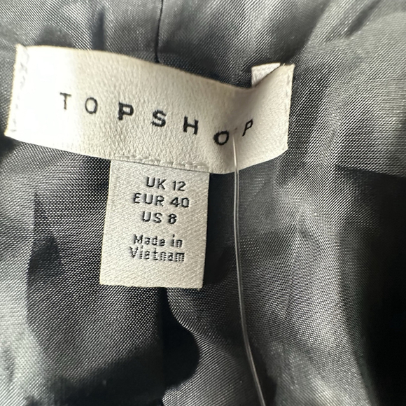 Topshop Womens Black Belted Blazer Size 8 - Picture 4 of 7